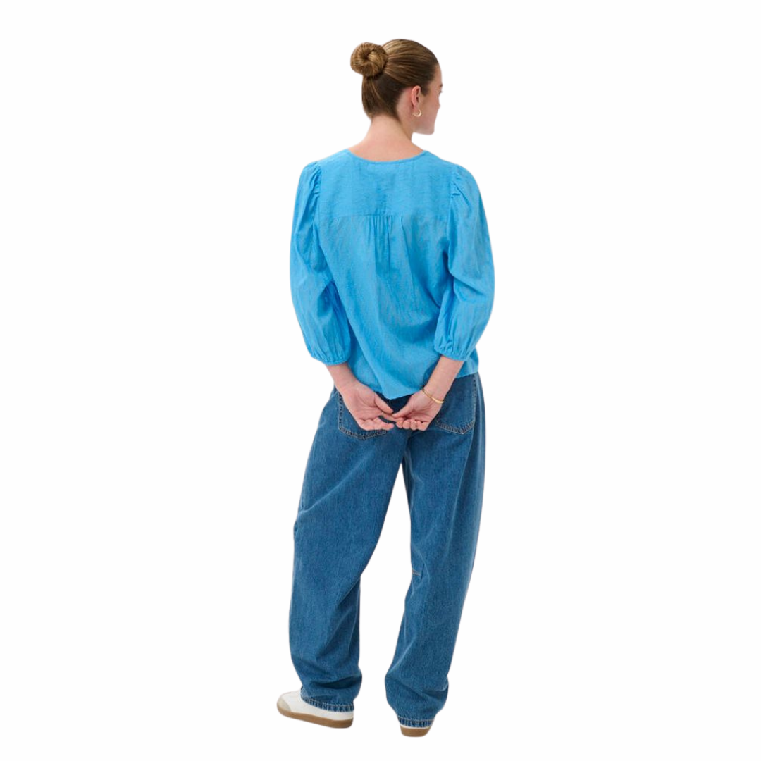 BLOUSE GABRIELLA V-NECK-KAFFE